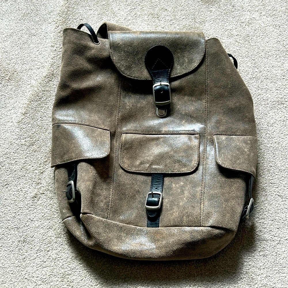 VOLARE LEATHER BACKPACK:  QUEROS MADE IN COLUMBIA